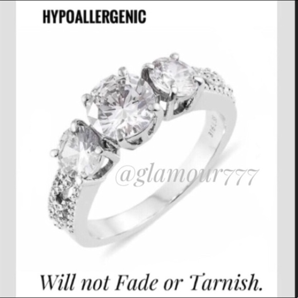 AAA CZ Stainless Steel Ring. Size 5 - Picture 7 of 7